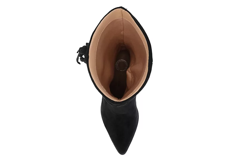 Journee Collection Womens Hartly Fringed Wide Calf Dress Boot - Black - Image 6