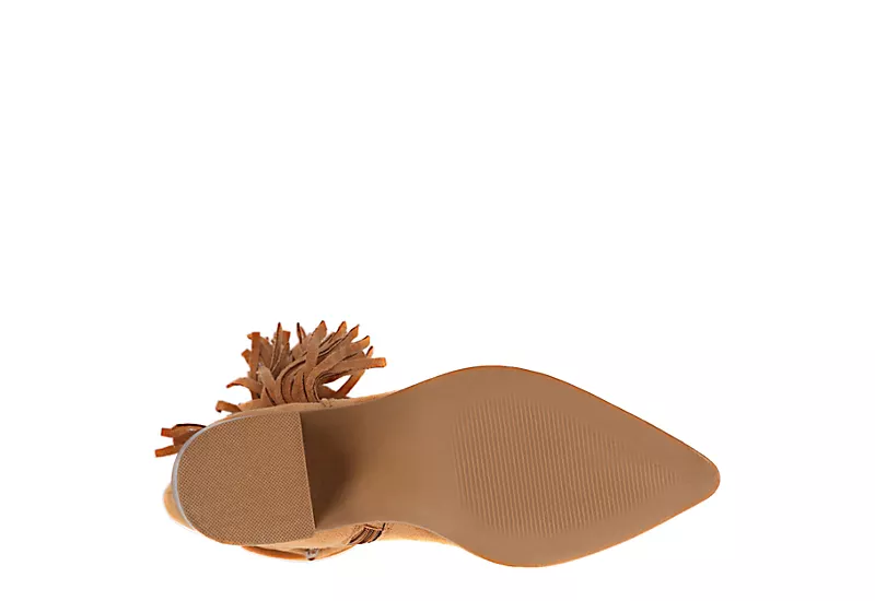 Journee Collection Womens Hartly Fringed Wide Calf Dress Boot - Tan - Image 7