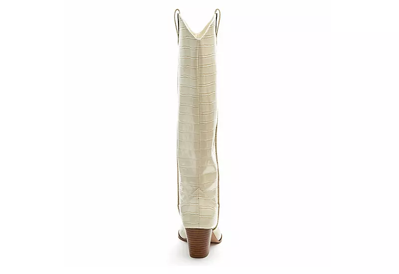 Coconuts Womens Jax Tall Western Boot - Ivory - Image 5