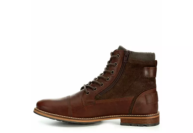 Franco Fortini Mens Dalton Lace-up Boot - Brown - Image 4