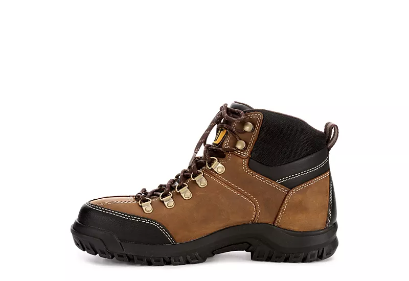 Caterpillar Mens Threshold Waterproof Steel Toe Work Boot - Brown - Image 4