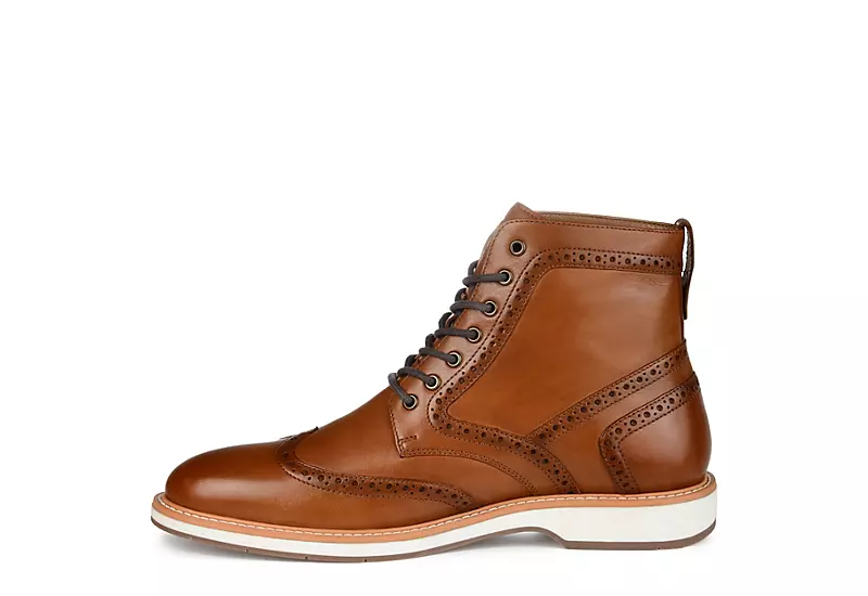 Thomas & Vine Mens Enzzo Lace-up Boot - Cognac - Image 4
