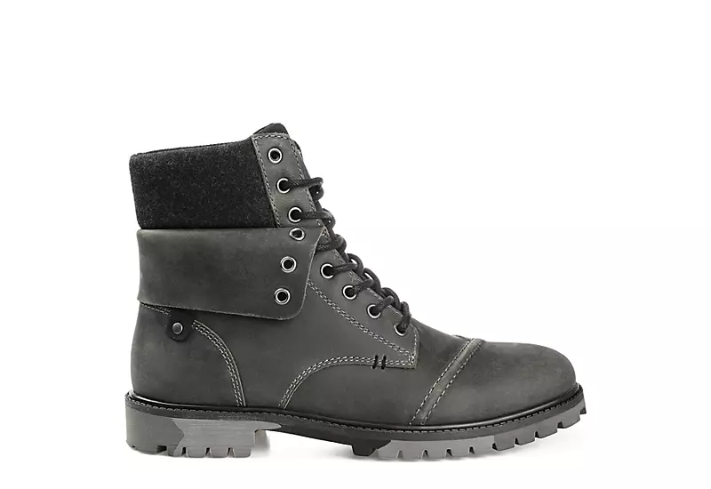 Territory Mens Grind Lace-up Boot - Grey - Image 2