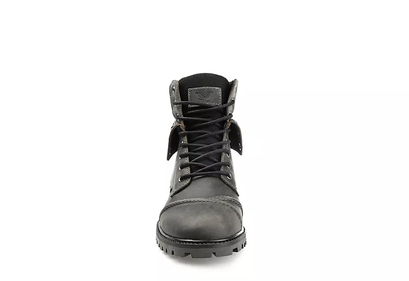 Territory Mens Grind Lace-up Boot - Grey - Image 3