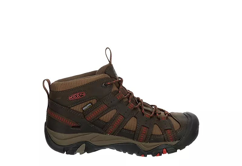 Keen Mens Siskiyou Mid Waterproof Hiking Boot - Brown - Image 2
