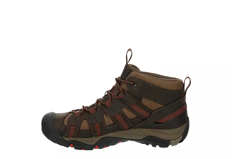Keen Mens Siskiyou Mid Waterproof Hiking Boot - Brown - Image 4