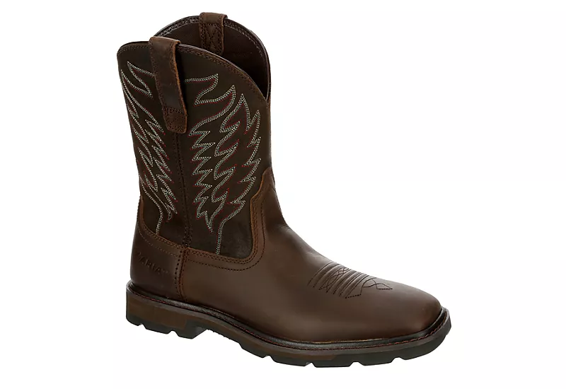 Ariat Mens Groundbreaker Western Work Boot - Brown