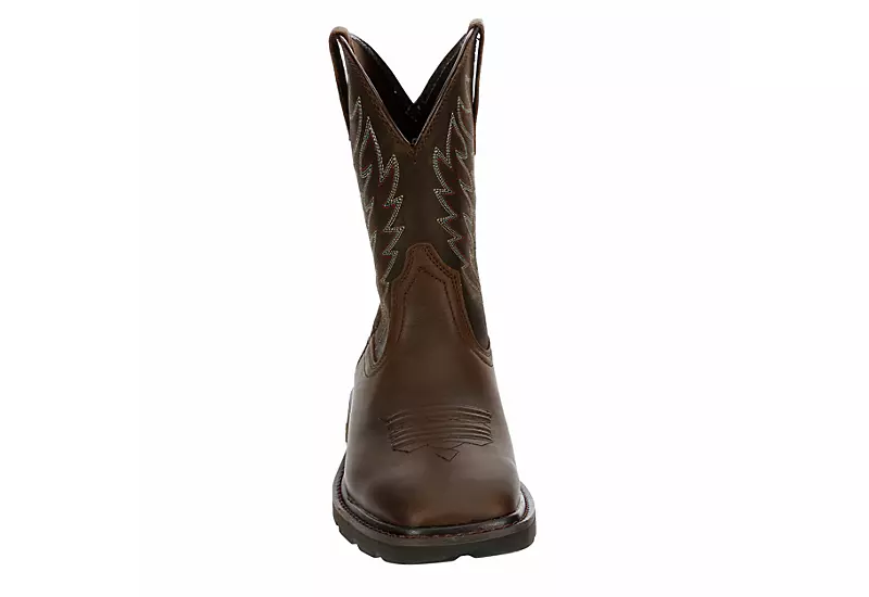 Ariat Mens Groundbreaker Western Work Boot - Brown - Image 3