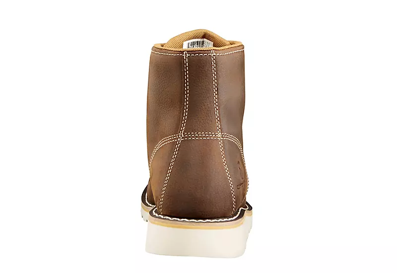 Carhartt Mens Waterproof 6-inch Moc Toe Wedge Boot - Brown - Image 4