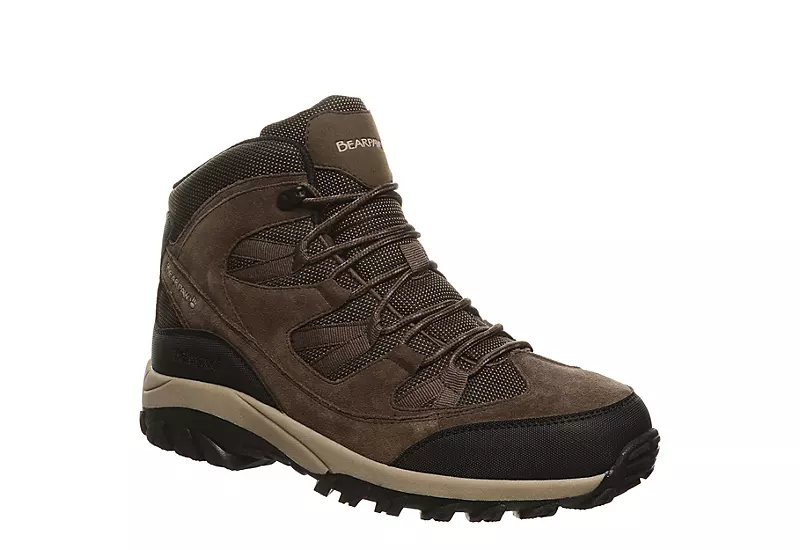 Bearpaw Mens Tallac Waterproof Mid Hiking Boot - Chocolate