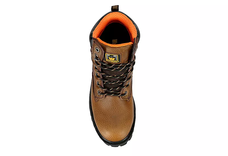 Work Master Mens Mt. Prospect Bl Work Boot - Brown - Image 6