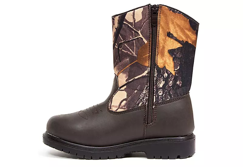 Deer Stags Boys Tour Western Boot - Camo - Image 4