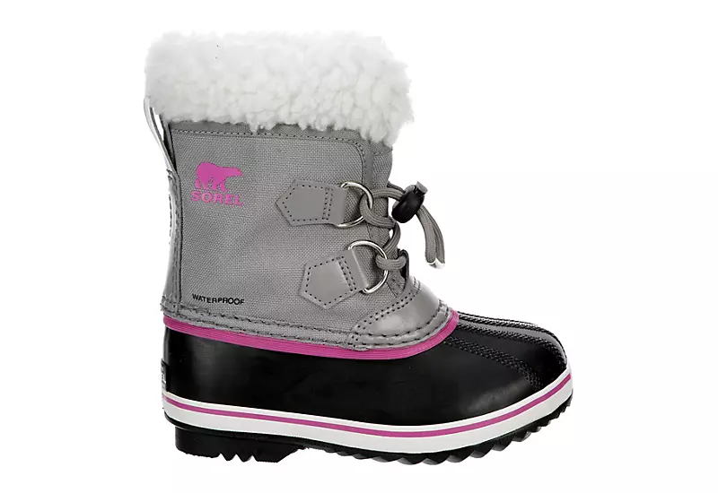 Sorel Girls Infant Pac Nylon Wp Snow Boot - Grey - Image 2