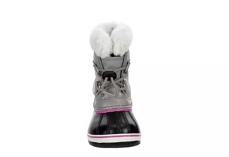 Sorel Girls Infant Pac Nylon Wp Snow Boot - Grey - Image 3