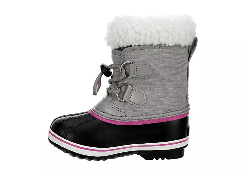 Sorel Girls Infant Pac Nylon Wp Snow Boot - Grey - Image 4