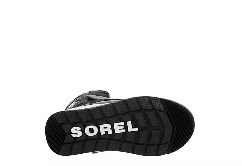 Sorel Boys Whitney Ii Strap Wp Snow Boot - Black - Image 7
