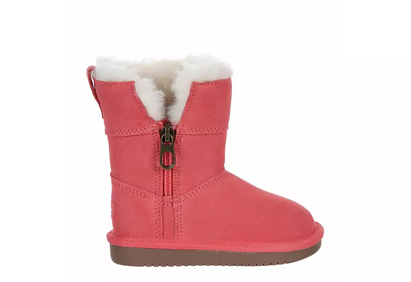 Koolaburra By Ugg Girls Infant Aribel Short Fur Boot - Pink - Image 2