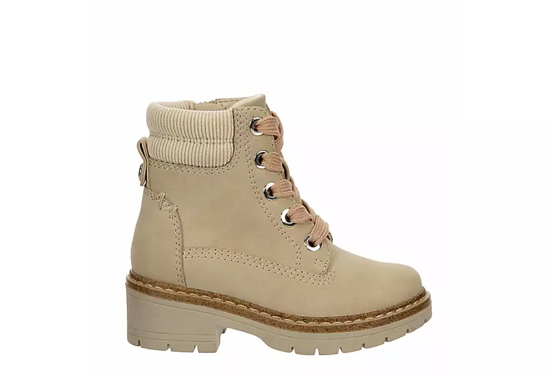 Cupcake Couture Girls Infant Lil Lexi Lace-up Boot - Beige - Image 2