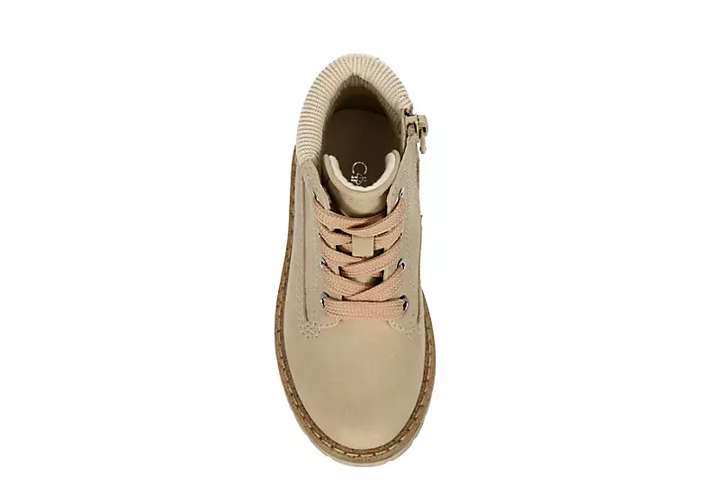 Cupcake Couture Girls Infant Lil Lexi Lace-up Boot - Beige - Image 6