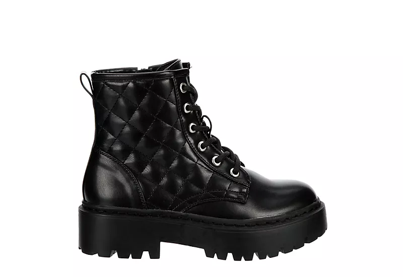Madden Girl Girls Jrozzie Combat Boot - Black - Image 2