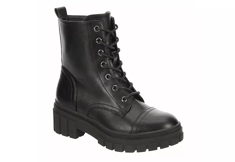 Cupcake Couture Girls Roxanne Combat Boot - Black